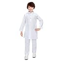 KGN Boys Cotton Blend Regular Solid-PunjabiKurta Pajama