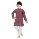 KGN Boys Cotton Blend Regular Solid-PunjabiKurta Pajama