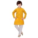 KGN Boys Cotton Blend Regular Solid-PunjabiKurta Pajama