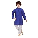 KGN Boys Cotton Blend Regular Solid-PunjabiKurta Pajama
