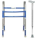 Portable Light Weight Height Adjustable Foldable Walker (WS 08) for Men Women Adults Patients & Old Age People Made in India