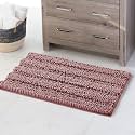 KGORGE Bath Rugs for Bathroom - Luxury Chenille Dry Fast Plush Absorbency Ultra Soft Non Skid Kitchen Rugs Floor Area Carpets Mat for Bathtubs Shower, Light Purple 20" W x 32" L 1Pc