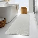 KGORGE Waffle Bath Mat Non Slip Ultra Soft 60" X 24" Long for Bathroom