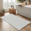 KGORGE Waffle Bathroom Rug Ultra Soft Super Absorbent for Shower