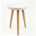 KGPLOME White Plant Stands Indoor with Raised Design and Heavy Wood Leg