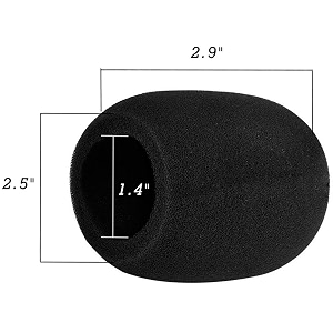 kh foam mic cover handheld microphone windscreen black pack of 2