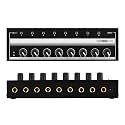 kh HA800 Mixer Headphone Amplifier Audio Amp Ultra Compact 8 Channels Mini Audio Stereo Microphone AMP with Power Adapter for Studio Stage Podcast Recording Mixing Monitoring
