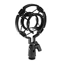 kh Universal Microphone Cradle Shock Mount, Mic Clip Holder Mount for Diameter 43mm-50mm Mic Anti Vibration Adjustable High Isolation Shock Mount