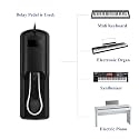 KH Universal Sustain Pedal Piano-Style Foot Pedal with Polarity Switch for MIDI Keyboards, Digital Pianos, Electronic Keyboards & More Non-Slip Base, 1/4 Jack Plug