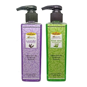 khadi abeers aloevera amp lavender hand wash - pack of 4 1000ml 250 ml pack of 4bluekaaloelvndhwx2each