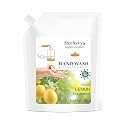 Khadi Herbs Ayurvedic Lemon Hand Wash – Refreshing & Natural Cleanser with Antibacterial Protection | Energizing Citrus Formula, Gentle on Skin - 1000ml. (Refill Pack)