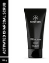 Khadi Men Charcoal Scrub skin soft and dirt free, deep cleanse the skin, exfoliates and rejuvenates the skin Scrub (100 ml)