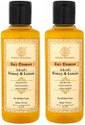 KHADI NATURAL Herbal Honey and Lemon Hair Cleanser/Shampoo (Pack of 2) (420 ml)