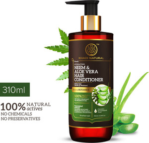 khadi natural powered botanics neem  aloe vera hair conditioner 310 ml