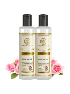 khadi natural pure rose water toner for fresh hydrated skin pack of 2 men  women