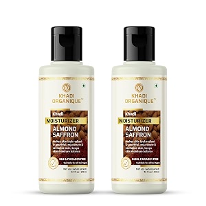 khadi organique almond saffron moisturizer parabeen free pack of 2