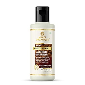 khadi organique almond saffron moisturizer parabeen free pack of 1