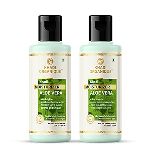 khadi organique aloevera moisturizer suitable for all skin types - pack of 2