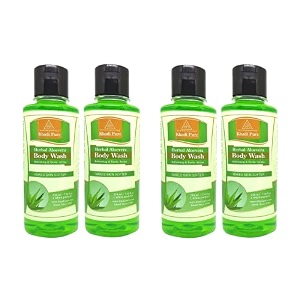 khadi pure herbal aloe vera body wash 210 ml pack of 4