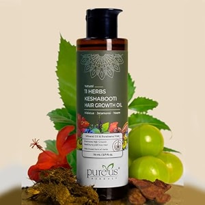 pureus herbals keshabooti fenugreek methi dana oil for hair growth anti dandruff frizz free hair amp nourishes skin for hair amp skin care for women amp men with comb applicator 110 ml