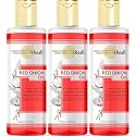 Khadi Red Onion Oil Increase Hair Volume and Nourishes Hair Follicles Helps to Reduces Hair Fall Red onion for Healthy Hair (Pack of -3-630ML)