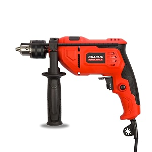 khadija 650 watt 13mm power impact reverse forward rotation drill machine with speed regulator red