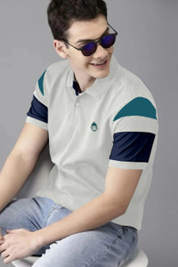 KHAHURIYO Colorblock Men Polo Neck Multicolor T-Shirt