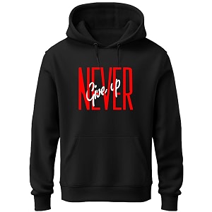 Khakey Hoodie for Boys Never Give