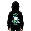 Khakey Kids Boys Black Graphic Printed Hooded