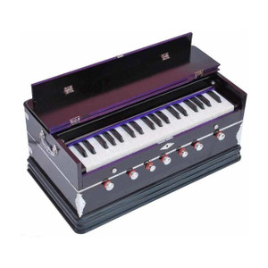 khalsa musical 7 stopper  3 14 octave  double bellow  39 keys  2 reeds bass- male 32 octave hand pumped harmonium