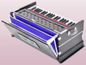 KHALSA MUSICAL Professional 39 Keys, 7 Stopper HARMONIUM Colour Mahogany Bag 3.2 Octave Hand Pumped Harmonium