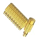 KHANJAN BRASS Adjustable Copper Hose Misting fog Nozzle Brass Spray Sprinkler Gardening Garden Lawn Irrigation, Black & Golden (10)