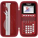 Khanka Stroage Case for Texas Instruments TI-84 Evo/TI - 84 Python/TI-83 Plus/TI-84 Plus/TI-84 Plus CE Color Graphing Calculator, Case Only (Radical Red)
