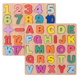 Khasala Brothers Wooden ABCD Alphabet Number Shape