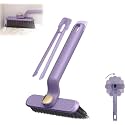 Khedu Fab 1 Pcs Multi-Function Bathroom Plastic Cleaning Brush,Tiles Cleaning Brush,Hard Bristle Rotating Crevice Gap Cleaning Brushes for Bathroom,Floor Cleaner Brush(Multi Colour)