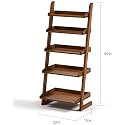 Wooden Ladder Shelf Bookshelf Planter Stand 5 Feet Sheesham Wood Home Decorative for showpiece Floor Shelf