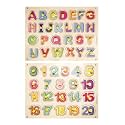 Wooden Capital Alphabet &amp; Counting's 0 to 20 Puzzle Board for Kids Educational Learning Toy (Pack of 2)