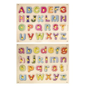 wooden capital alphabet and small alphabet puzzle board for kids educational learning toy uppercase amp lowercase alphabets wooden puzzle