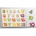 Wooden Number (Counting's 0 to 20) | Color Learning Educational Puzzle Board for Kids | Montessori Educational Learning Toys