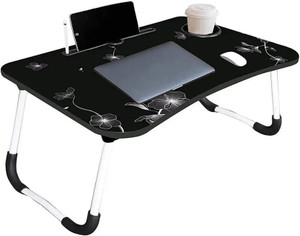 khodal arth flower printed black colour study table for kids engineered wood study table