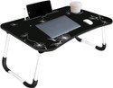 KHODAL ARTH Flower Printed Black Colour Study Table for Kids Engineered Wood Study Table