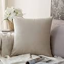 Khooti Velvet Cushion Cover 10x10 Cream