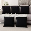 Khooti Velvet Cushion Cover 12x12 Black Pack