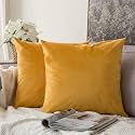 Khooti Velvet Cushion Cover 14x14 Orange