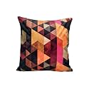 Khooti Velvet Cushion Cover 14x14 Triangular OrangePack