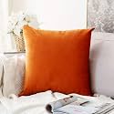 Khooti Velvet Cushion Cover 22x22 Orange