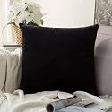 Khooti Velvet Cushion Cover 24x24 Black