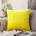 Khooti Velvet Cushion Cover 30x30 Lemon