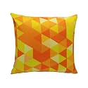 Khooti Velvet Cushion Cover 30x30 Triangular Orange