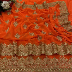 khriti fab georgette embroidered blouse material
